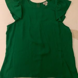 ✨MOVING SALE✨ Green Cap Sleeve Blouse